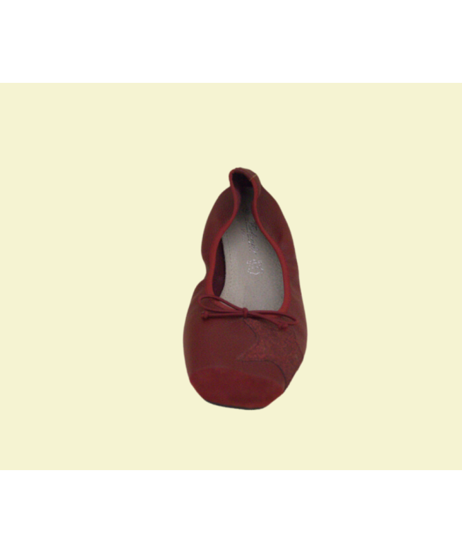 Ballerine en Cuir Élegante - Disponible en Bleu, Noir, Marron, Doré et Rouge