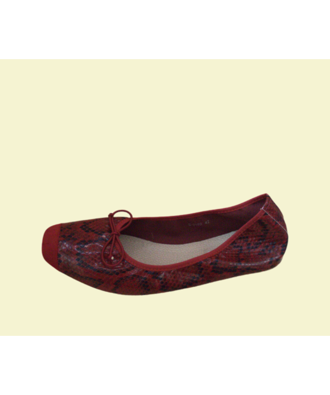 Ballerine Élégante à Motif Serpent – Disponible en Rouge, Noir, Camel et Doré