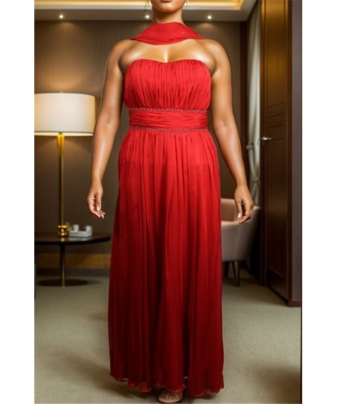 Robe de soirée Lou : rouge T40 / T44