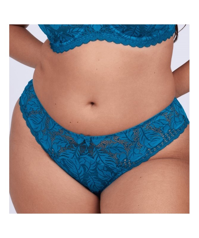 Culotte Romance en dentelle bleu saphir  VALEGE _ TEKA MODE