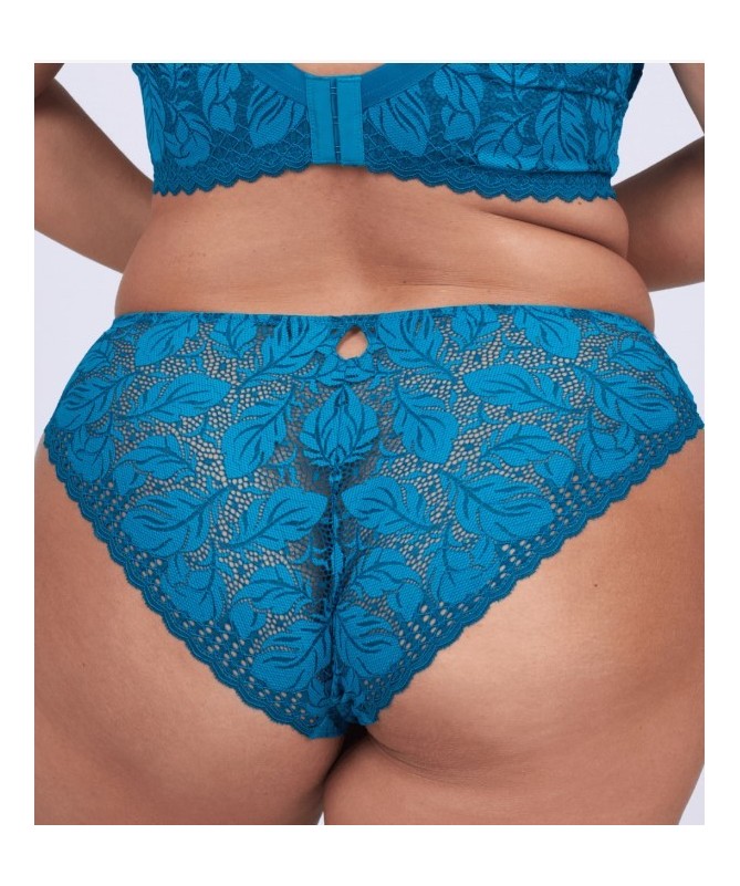 Culotte Romance en dentelle bleu saphir  VALEGE _ TEKA MODE