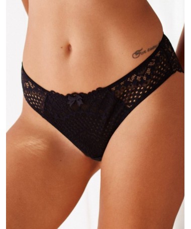 Culotte en dentelle noire VALEGE Flirty du S au XL _ TEKA MODE