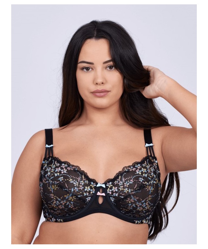 Soutien-gorge en dentelle fleurie Aroma _ VALEGE chez TEKA MODE