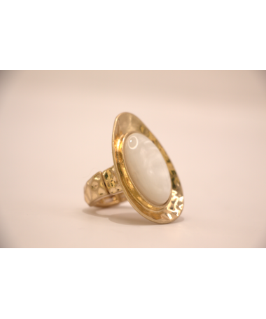 Bague Lunara – Élégance lunaire et éclat doré