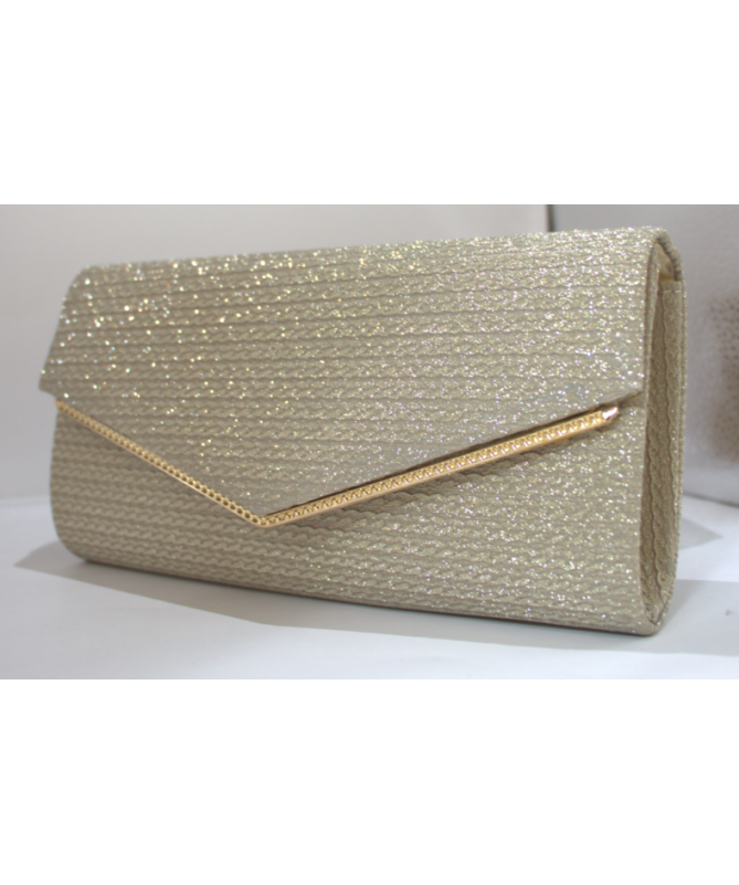 Pochette Brillance Dorée Élégante pour Soirées et Événements