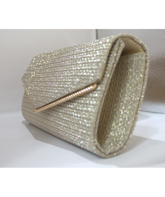 Pochette Brillance Dorée Élégante pour Soirées et Événements