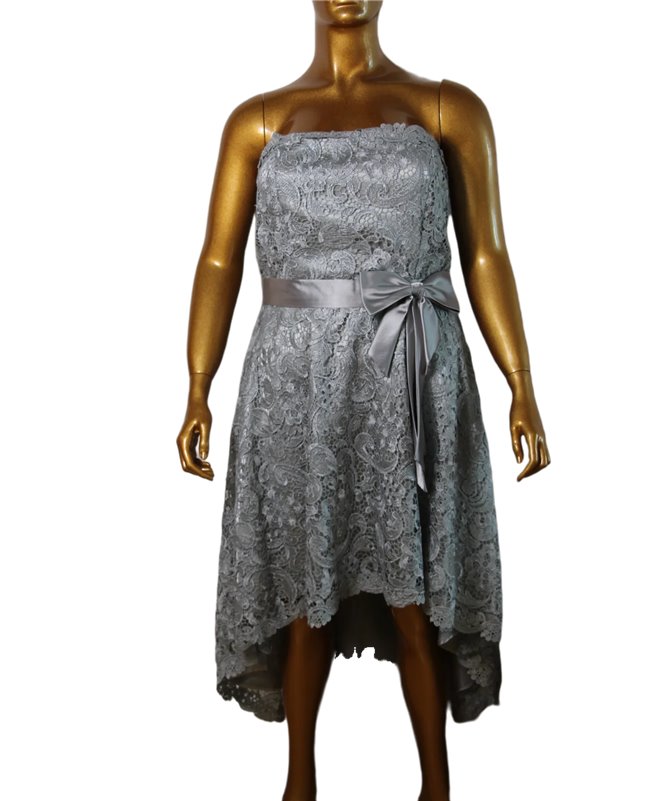 Robe de soirée courte Félicia : gris