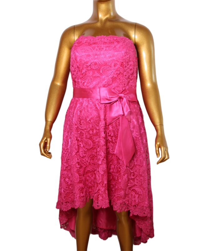 Robe de soirée courte Félicia : rose bonbon