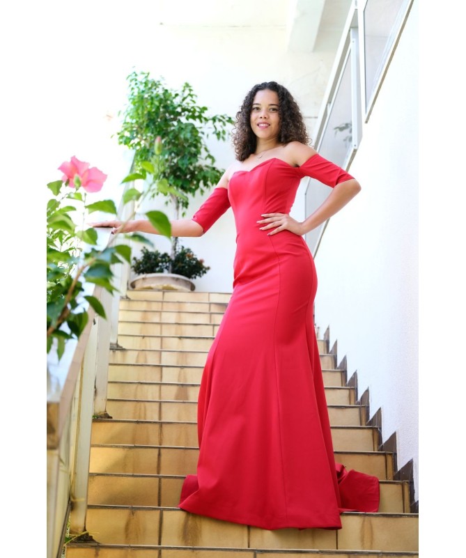 Robe de soirée rouge Sérénaé – Élégance et glamour