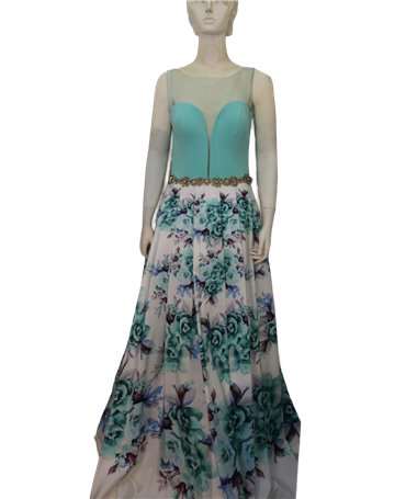 Robe de soirée Eloise : bleu turquoise