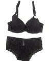 Ens Soutien gorge/culotte du 90D au 115D noir _ TEKA MODE