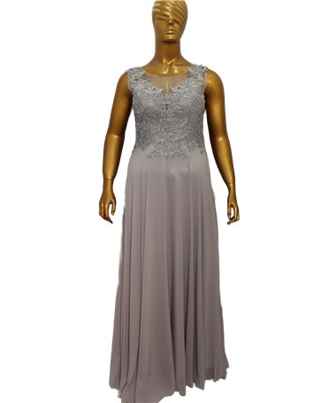 Robe de soirée Eléanore : argenté