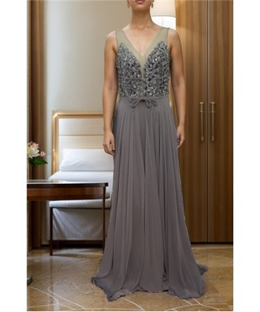 Robe de soirée Inès : gris T40 / T42