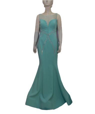 Robe de soirée Thaïs : turquoise