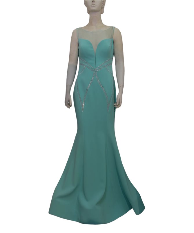 Robe de soirée Thaïs : turquoise