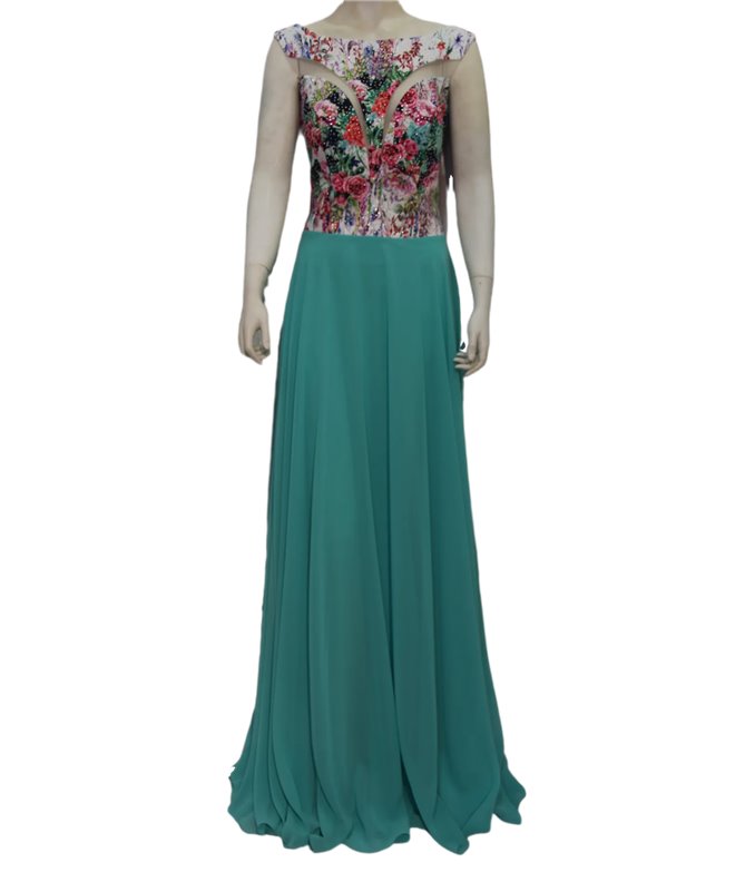 Robe de soirée Margot : turquoise