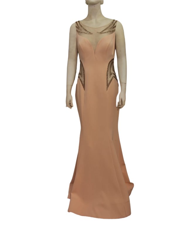 Robe de soirée Charlotte : beige