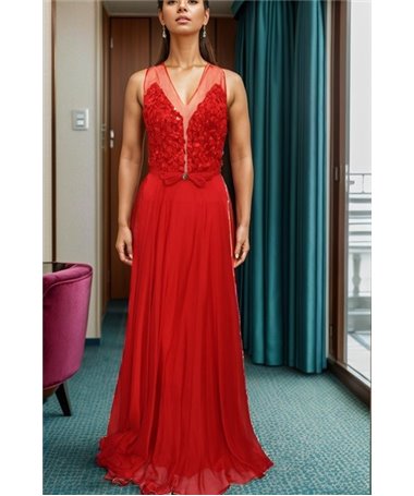 Robe de soirée Inès : rouge T38/40/42