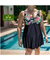 Robe de bain grande taille jardin tropical