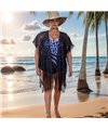 Poncho de plage noir PALMERA