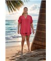 Ensemble de plage MARINA rose TU du 48 au 54