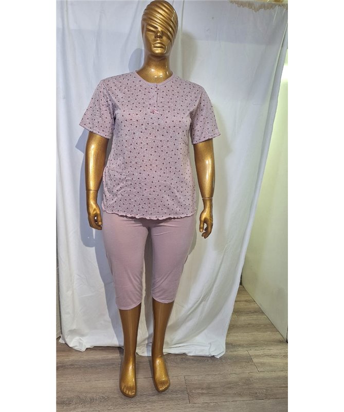 Pyjama grande taille Steyr parme  T52 au 60