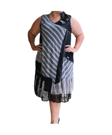 robe Matilda patchwork noir